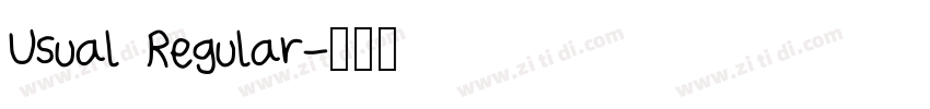 Usual Regular字体转换